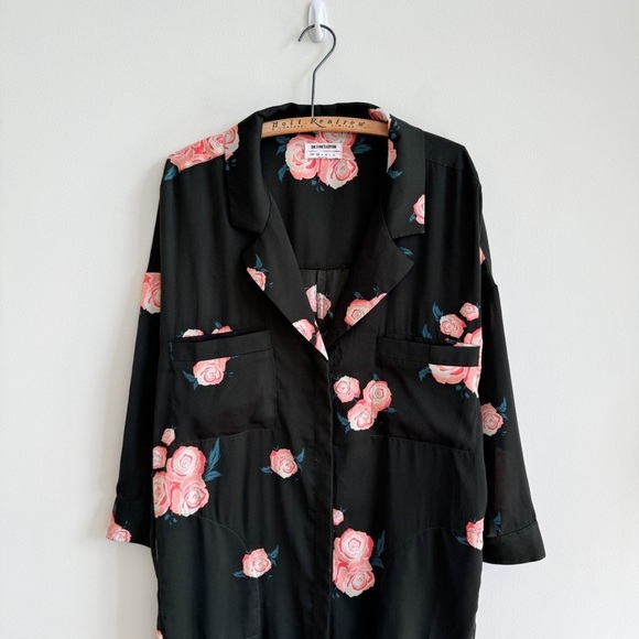 ONE TEASPOON • Quartermaster Kimono Shirtdress in Khaki Floral - Picture 5 of 15